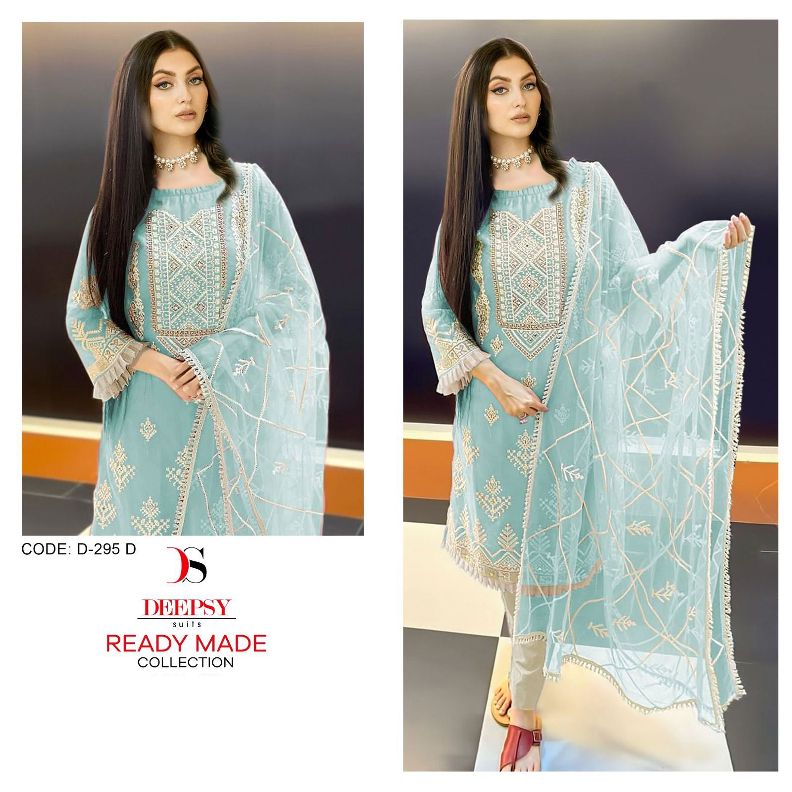 D 295 By Deepsy Readymade Pakistani Suits Catalog
